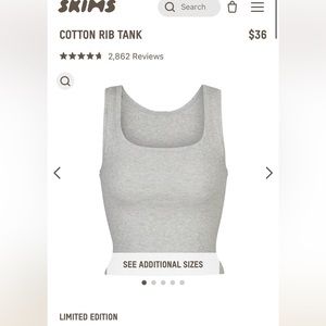 NWT skims cotton rib tank
